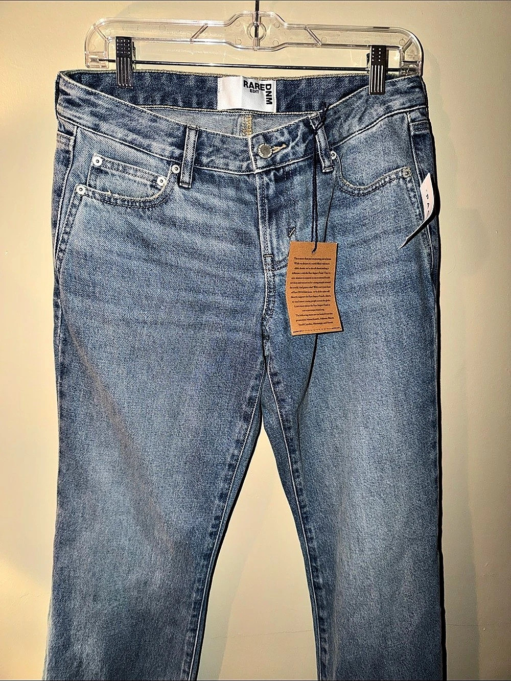 Rare Edit Low Rise Boot Cut Jeans in Blue Waist 27 NWT